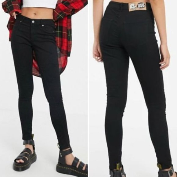 NWT ASOS Cheap Monday Mid Spray Skinny Jeans | XXS - Picture 1 of 5